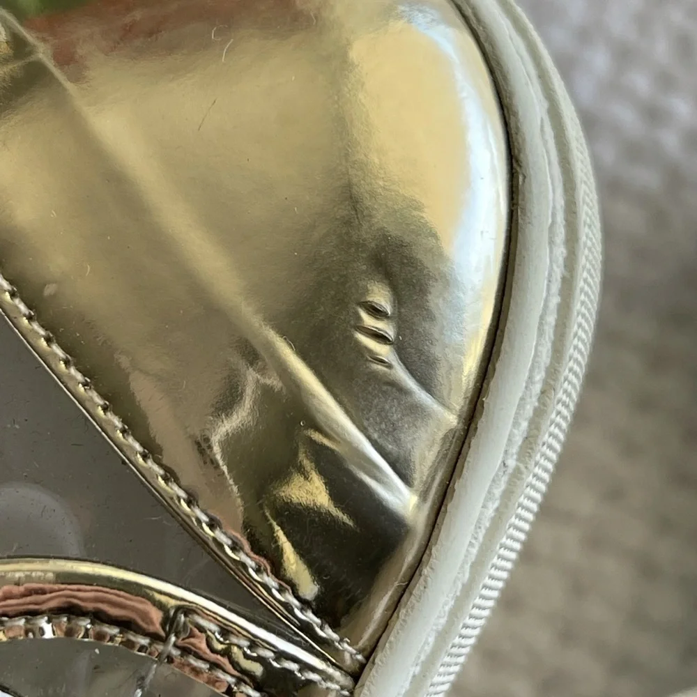 Here/now Jess platform clear and gold sneakers